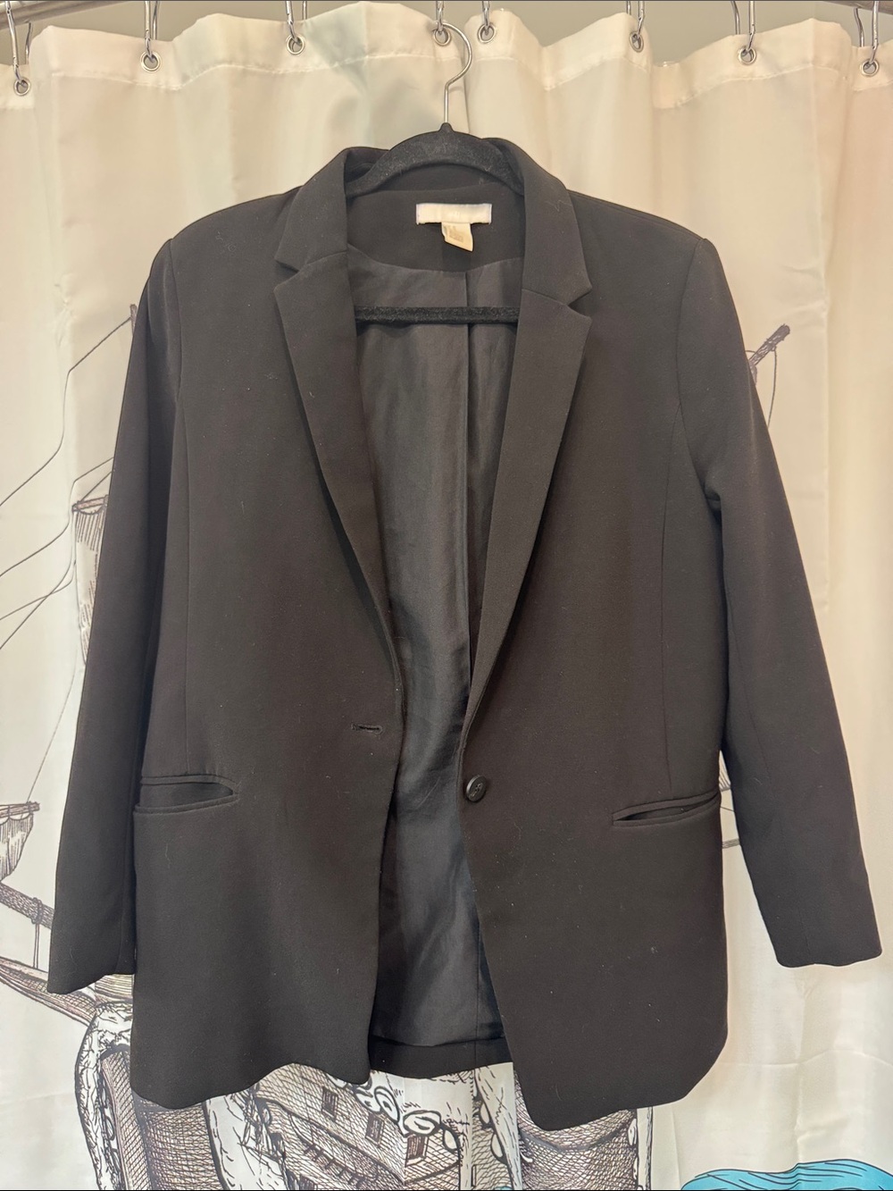 H&M Classic Black Single-Button Blazer